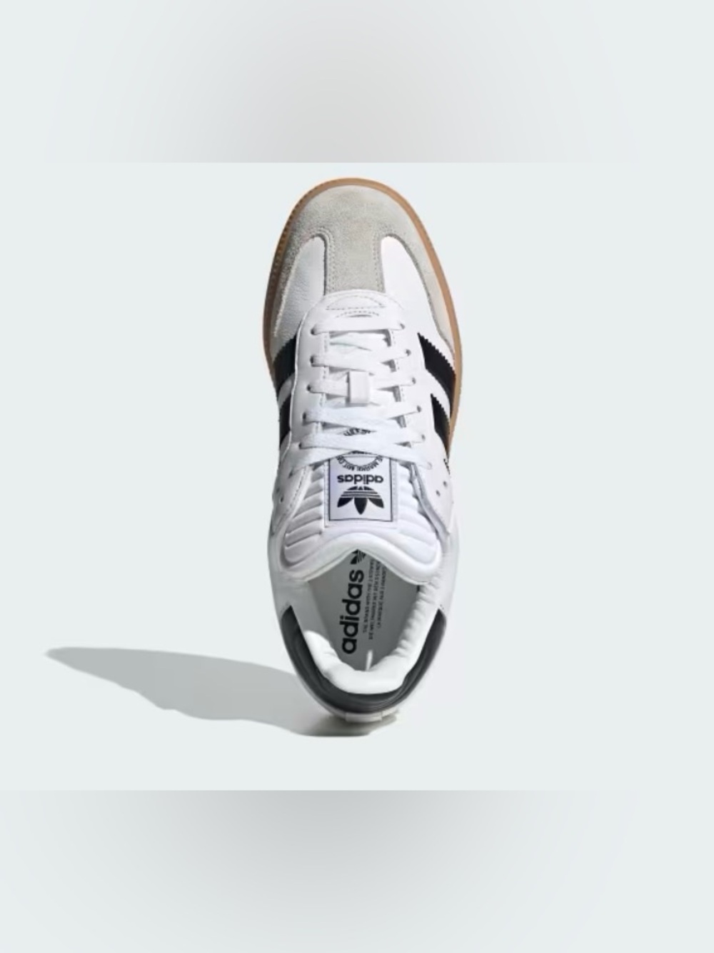ADIDAS SAMBA XLG CLOUD WHITE CORE BLACK GUM MIDSOLE SNEAKERS SHOE SZ 8 EU 41.5 - Picture 2 of 16